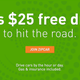 Free $25 driving credit for new Zipcar users